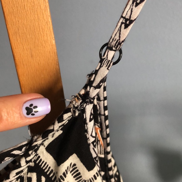 ANGIE Geometric Boho Jumpsuit Romper *Flaw* - Picture 12 of 14